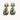 Green Jewel Drop Earrings