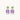 Lilac and Green Drop Earrings