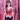 Rare Hot Pink and Red Butterfly Disco top Vintage