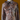 1970s Brown  Abstract Pussy Bow Blouse L